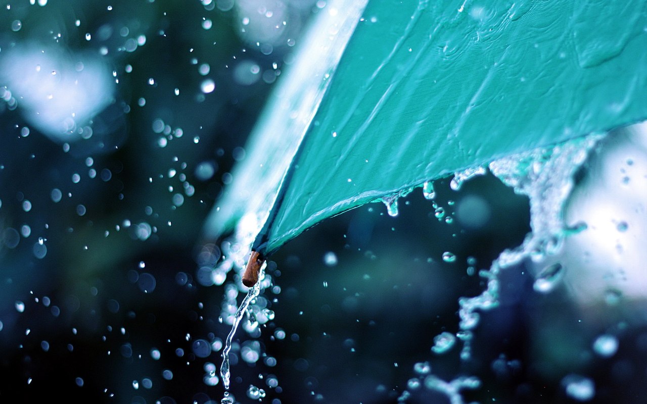 зонт,голубой.дождь,вода,капли