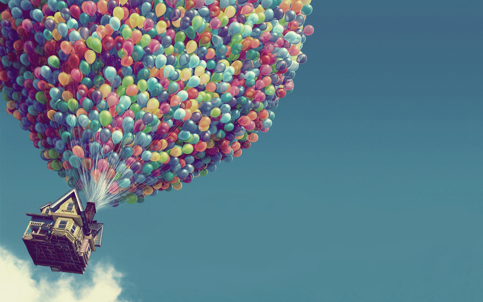 вверх, up, воздушные шары, шарики, дом