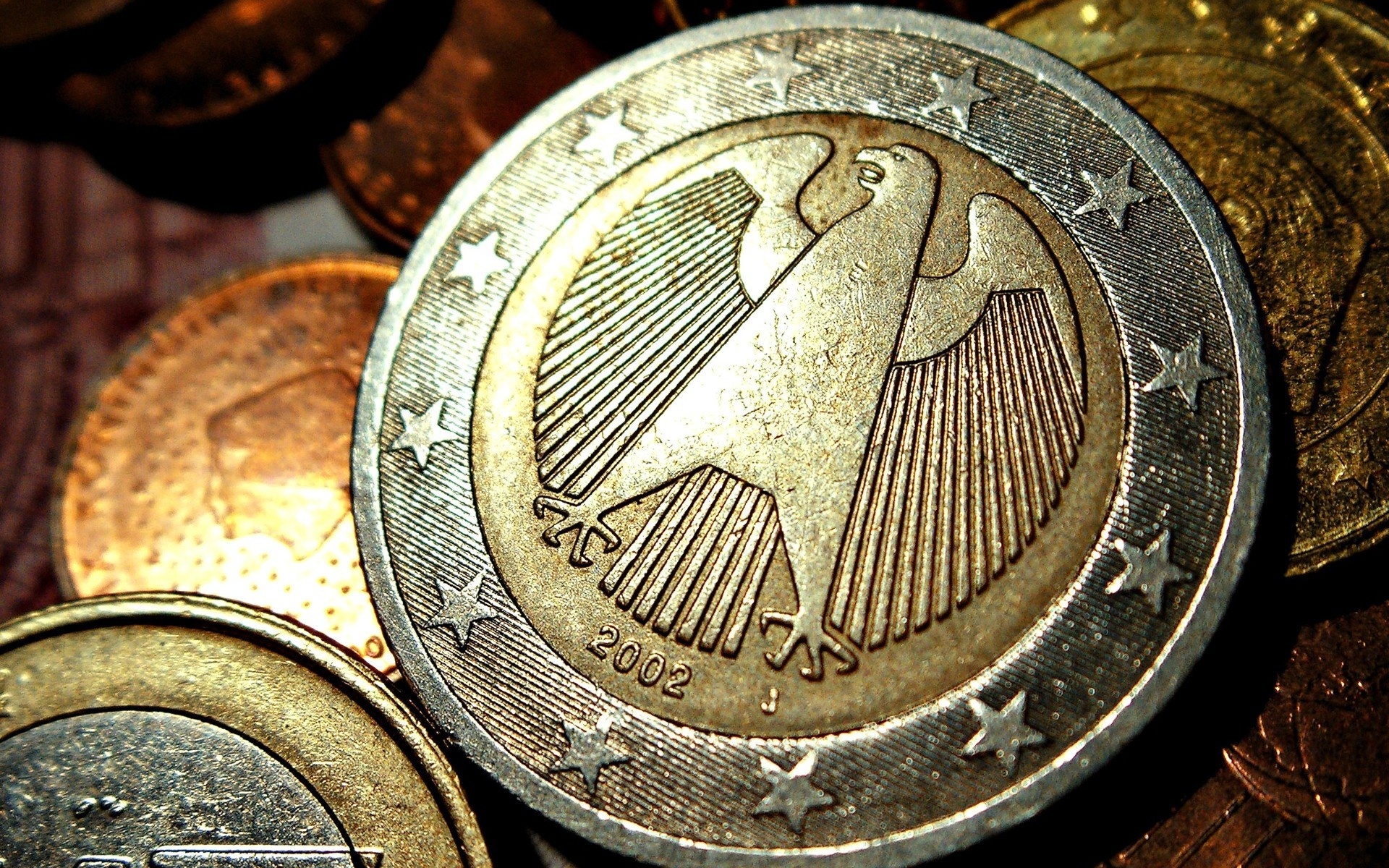 euro, coins, монеты , евро, орел , звезды