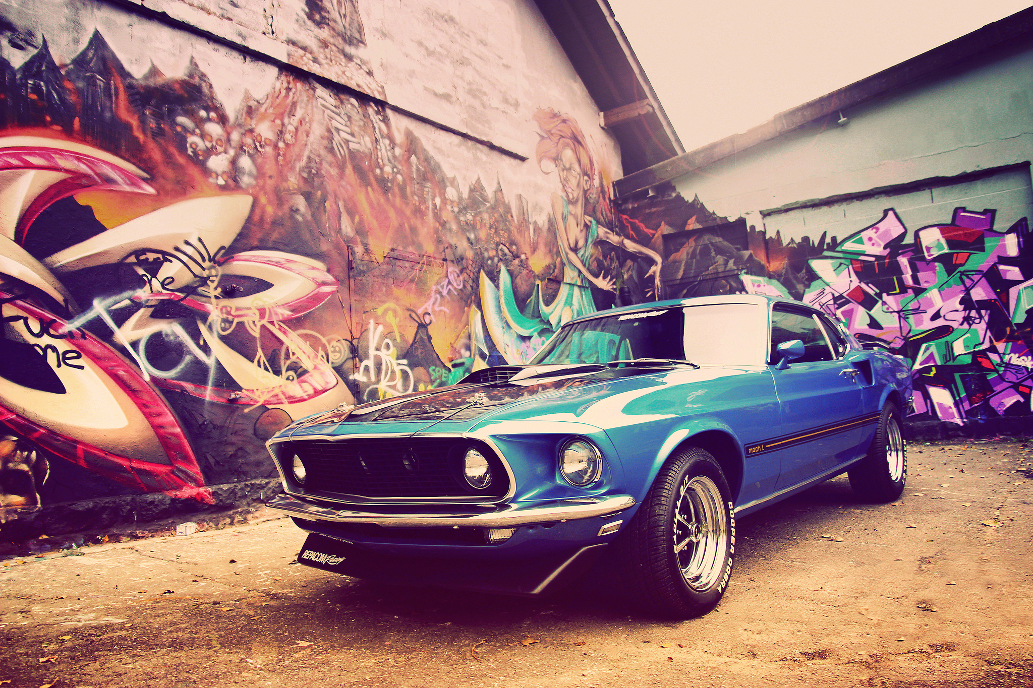 Ford, Mustang, 1969, Classic, Muscle Car, V8, дома